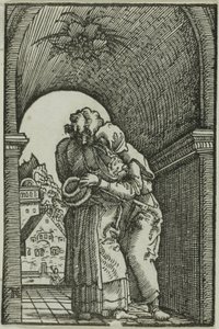 De ontmoeting van Joachim en Anna, uit De val en verlossing van de mens
