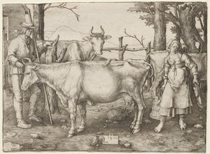 Het Melkmeisje door Albrecht Altdorfer
