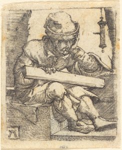 De peinzende timmerman door Albrecht Altdorfer