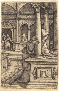 De Maagd die Jezus in de Tempel Zoekt door Albrecht Altdorfer