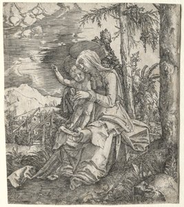 De maagd in een landschap, ca. 1515 door Albrecht Altdorfer