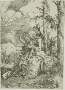 De Maagd met het Zegenende Kind in een Landschap door Albrecht Altdorfer