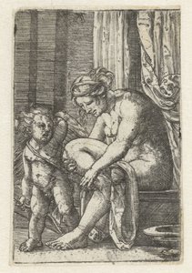 Venus na het bad door Albrecht Altdorfer