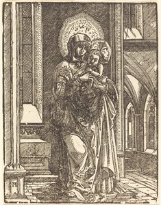 Maagd en Kind in een Kerk door Albrecht Altdorfer