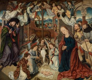 De Aanbidding van de Herders door Albrecht Bouts