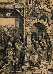 Anbetung der Konige, 1503-1504 door Albrecht Dürer