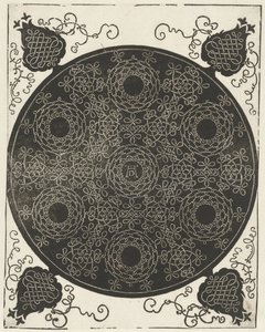 Borduurvoorbeeld met zeven kransvormige motieven door Albrecht Dürer