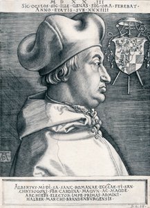 Kardinaal Albrecht van Brandenburg De Grote Kardinaal, 1523 1906 door Albrecht Dürer