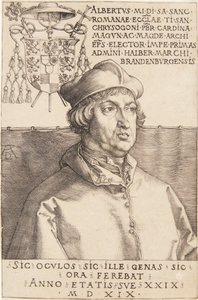Kardinaal Albrecht van Brandenburg; of De Kleine Kardinaal door Albrecht Dürer