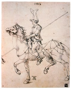 Ruiter met lans, 1502 door Albrecht Dürer