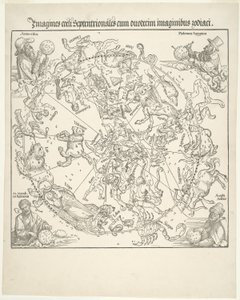 Hemelkaart van de noordelijke hemel (Imagines coeli septentrionalis) door Albrecht Dürer