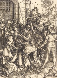 Christus draagt het kruis, ca. 1498-1499 door Albrecht Dürer