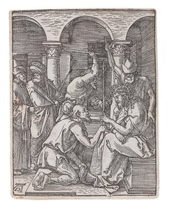 Christus gekroond met doornen, uit de serie De Kleine Passie, ca. 1509-1511 door Albrecht Dürer