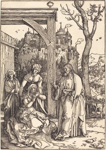 Christus Neemt Afscheid van Zijn Moeder door Albrecht Dürer