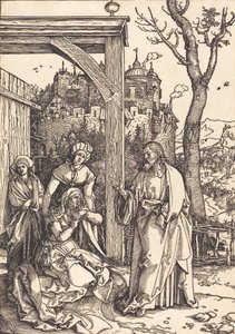 Christus neemt afscheid van zijn moeder, c. 1504-1505 door Albrecht Dürer