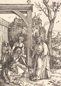 Christus Neemt Afscheid van Zijn Moeder, ca. 1504-1505 door Albrecht Dürer