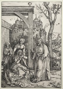 Christus Neemt Afscheid van Zijn Moeder door Albrecht Dürer