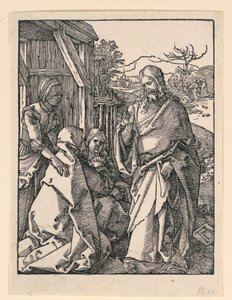 Christus Neemt Afscheid van Zijn Moeder, uit De Kleine Passie Serie door Albrecht Dürer