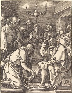 Christus wast de voeten van de discipelen