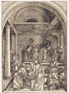 Christus onder de dokters door Albrecht Dürer