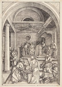 Christus tussen de dokters door Albrecht Dürer