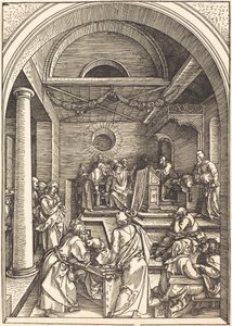 Christus onder de dokters door Albrecht Dürer