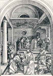 Christus onder de dokters door Albrecht Dürer