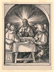 Christus in Emmaüs, uit de Kleine Passie-serie door Albrecht Dürer
