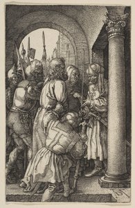 Christus voor Pilatus, uit De Passie, 1512 door Albrecht Dürer