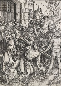 Christus draagt het kruis door Albrecht Dürer