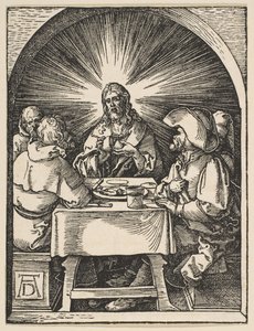 Christus in Emmaus, uit De Kleine Passie door Albrecht Dürer
