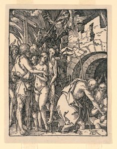 Christus in het voorgeborchte (Harrowing of Hell), uit de serie De Kleine Passie door Albrecht Dürer