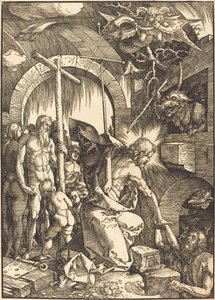 Christus in het voorgeborchte door Albrecht Dürer