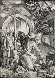Christus in het Voorgeborchte, 1510 door Albrecht Dürer