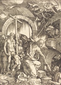 Christus in het voorgeborchte door Albrecht Dürer