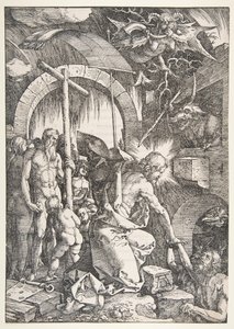 Christus in Limbo, uit De Grote Passie, editie 1511 door Albrecht Dürer