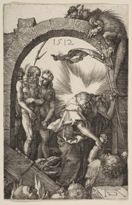 Christus in het Voorgeborchte, uit De Passie, 1512 door Albrecht Dürer