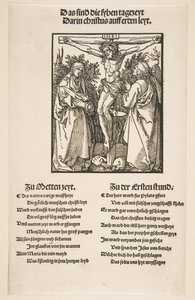 Christus aan het kruis tussen de Maagd en Sint Jan, eerste blad van twee, 1510