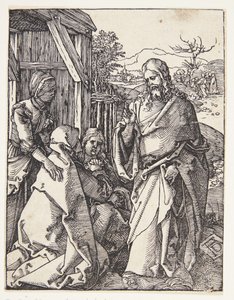 Christus neemt afscheid van zijn moeder
