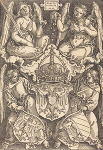 Wapen van het Duitse Rijk en de stad Neurenberg door Albrecht Dürer