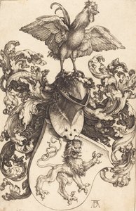 Wapen met een Leeuw en een Haan door Albrecht Dürer
