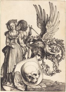 Wapen met een schedel door Albrecht Dürer