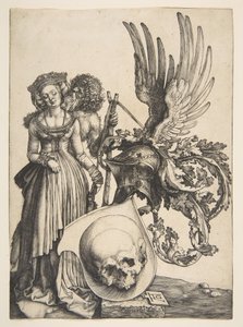 Wapen met een schedel door Albrecht Dürer