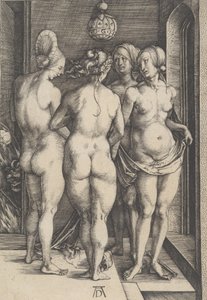 Vier naakte vrouwen, 1497 door Albrecht Dürer