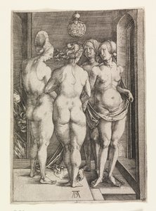 Vier naakte vrouwen (De vier heksen) door Albrecht Dürer