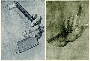 Hand met boek