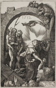 De afdaling ter helle; Christus in het voorgeborchte, uit De Gegraveerde Passie door Albrecht Dürer