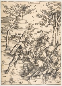 Hercules Overwint de Molionide Tweeling door Albrecht Dürer