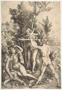 Hercules bij het kruispunt, ca. 1498 door Albrecht Dürer