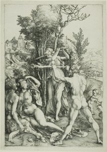 Hercules op het kruispunt (Jaloezie) door Albrecht Dürer